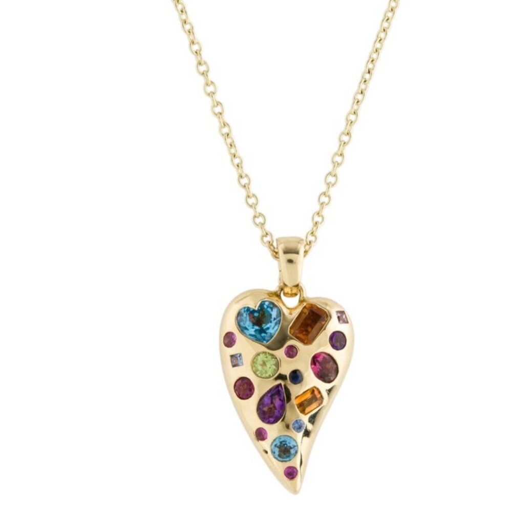 IPPOLITA 18K 750 YELLOW GOLD MULTISTONE VALENTINA PENDANT NECKLACE - Picture 3 of 8